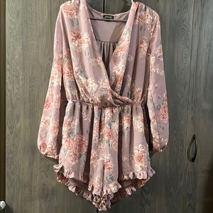 J for Justify Mauve Floral Romper